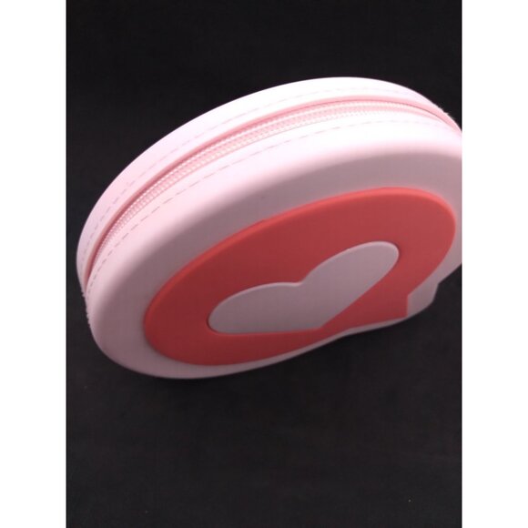 Zipper Silicone Pink Heart Pencil Pouch from More Than Magic 7" - Picture 4 of 9